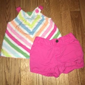 Gymboree tank with Old Navy shorts